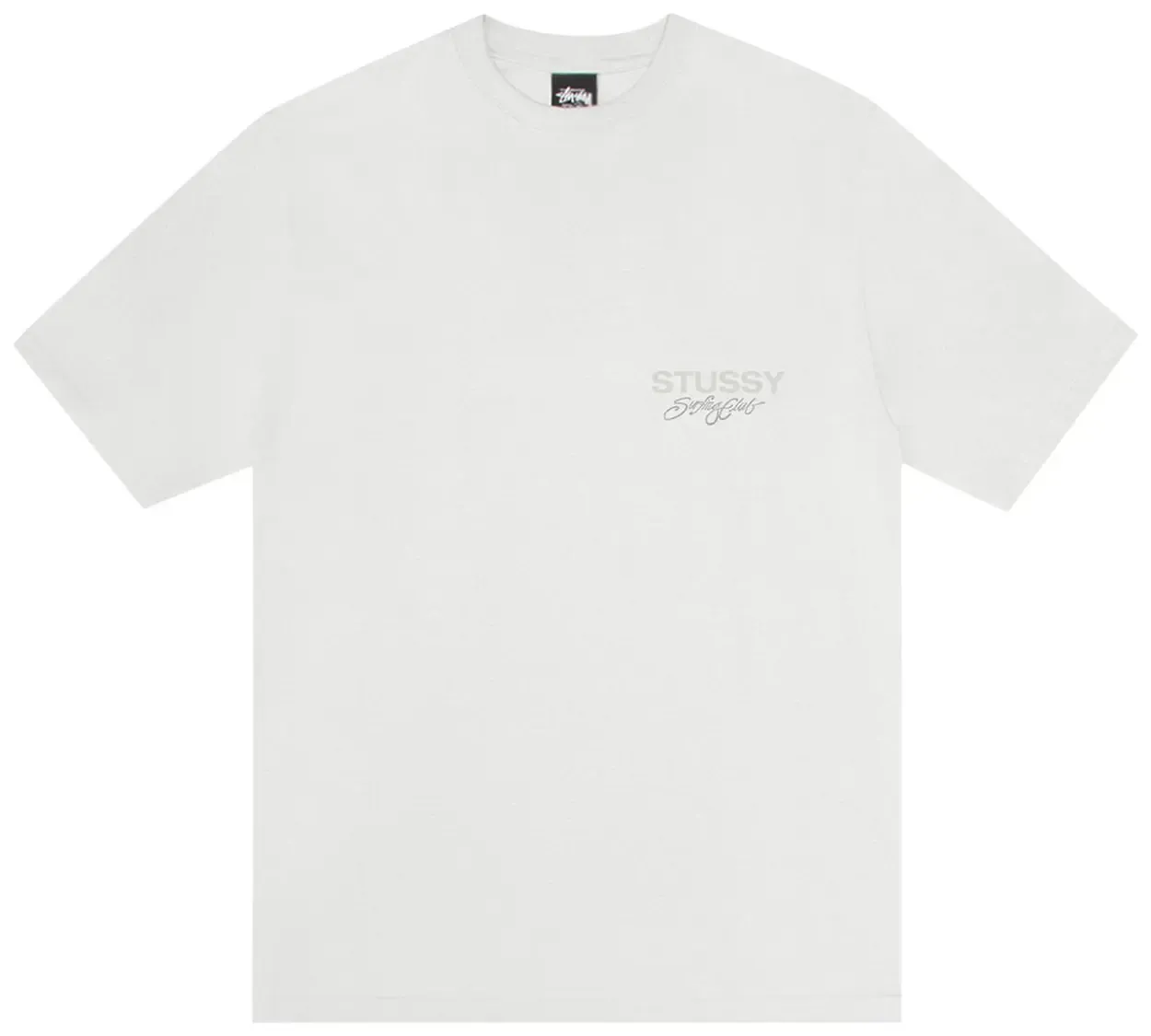 NEW STUSSY SURF CLUB PIG. DYED TEE NATURAL