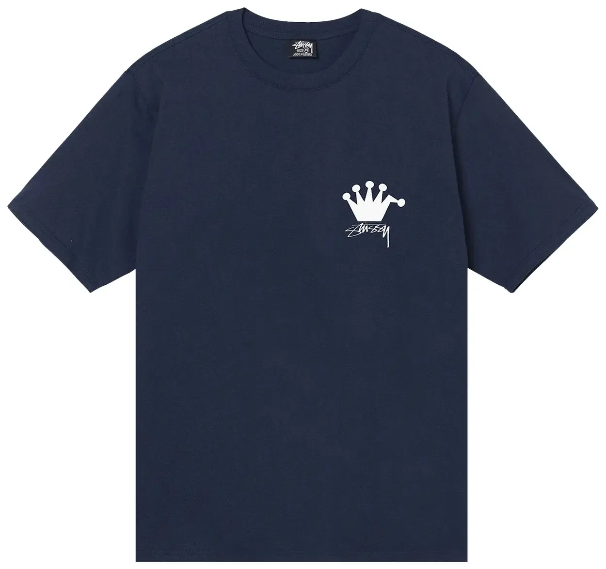 NEW STUSSY LB CROWN TEE NAVY