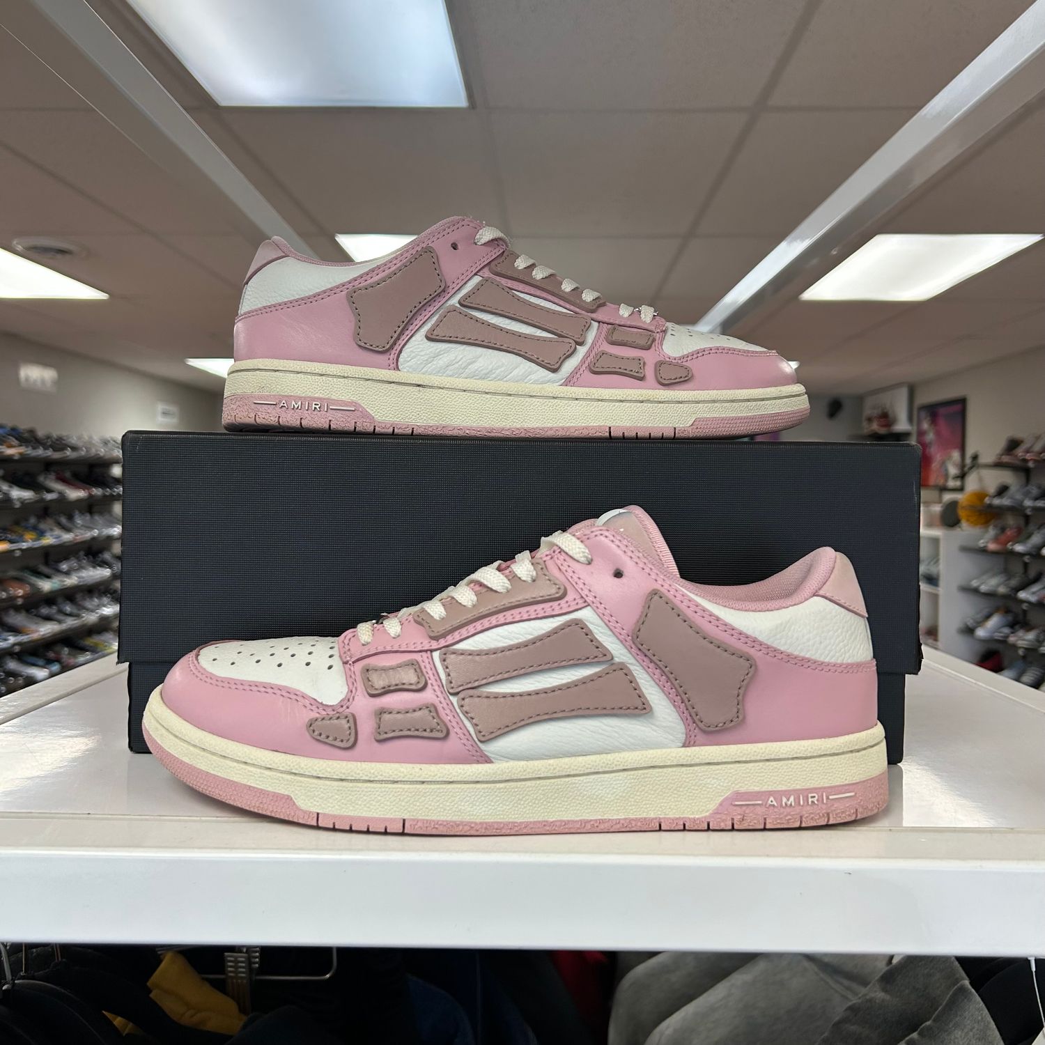 PO AMIRI SKEL TOP LOW BABY PINK SIZE 9