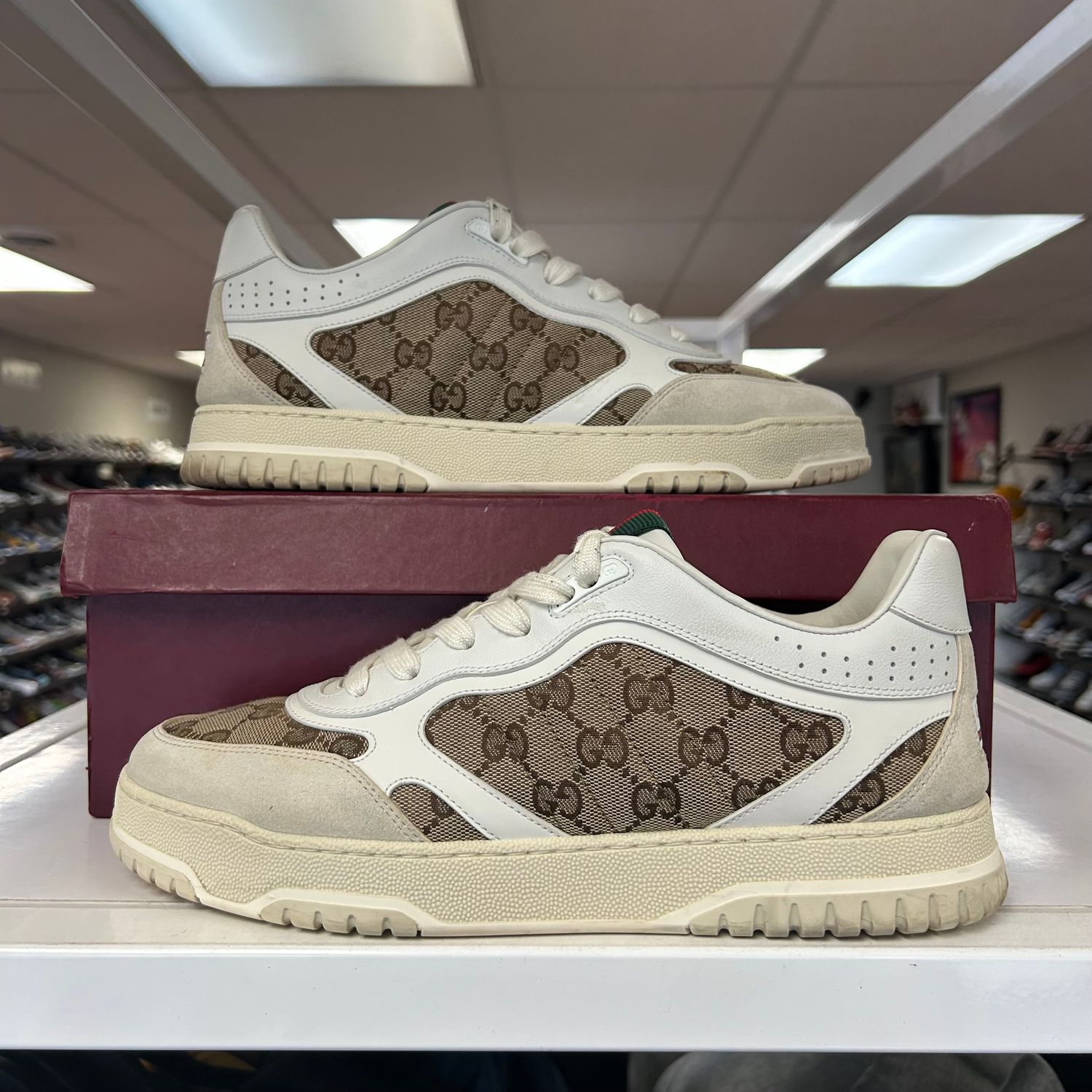 PO GUCCI REWEB SNEAKER ORIGINAL GG CANVAS SIZE 9.5/10US