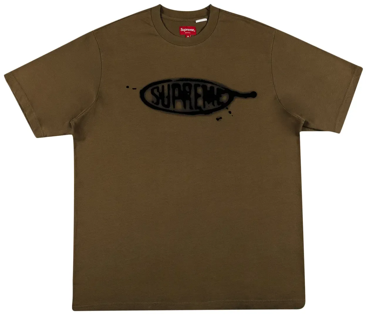 NEW SUPREME INK BLOT S/S TEE BROWN