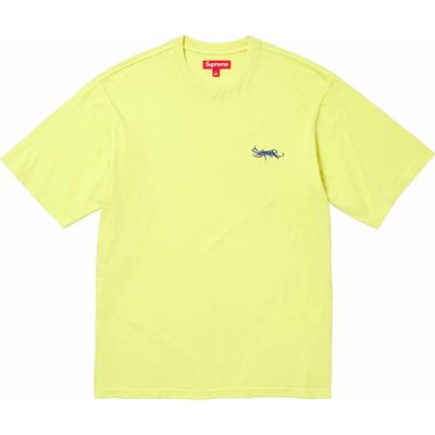 NEW SUPREME WASHED TAG S/S TOP BRIGHT YELLOW SIZE M