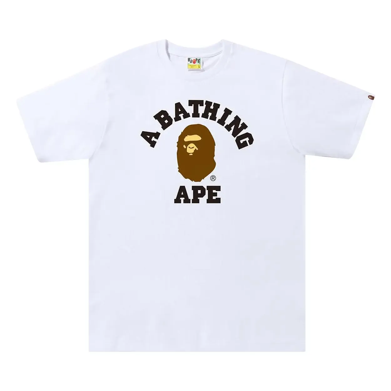 NEW BAPE COLLEGE TEE WHITE