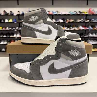 NEW (NO LID) AIR JORDAN 1 WASHED BLACK SIZE 10