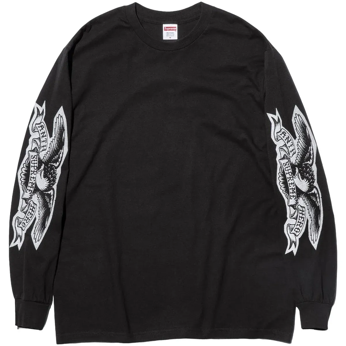 NEW SUPREME ANTIHERO EAGLE L/S TEE BLACK