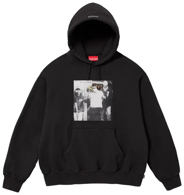 NEW SUPREME ANTIHERO ILL BUSINESS HOODED SWEATSHIRT BLACK