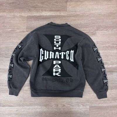 NEW CURATED WC CHOPPERS CREWNECK WASHED BLACK