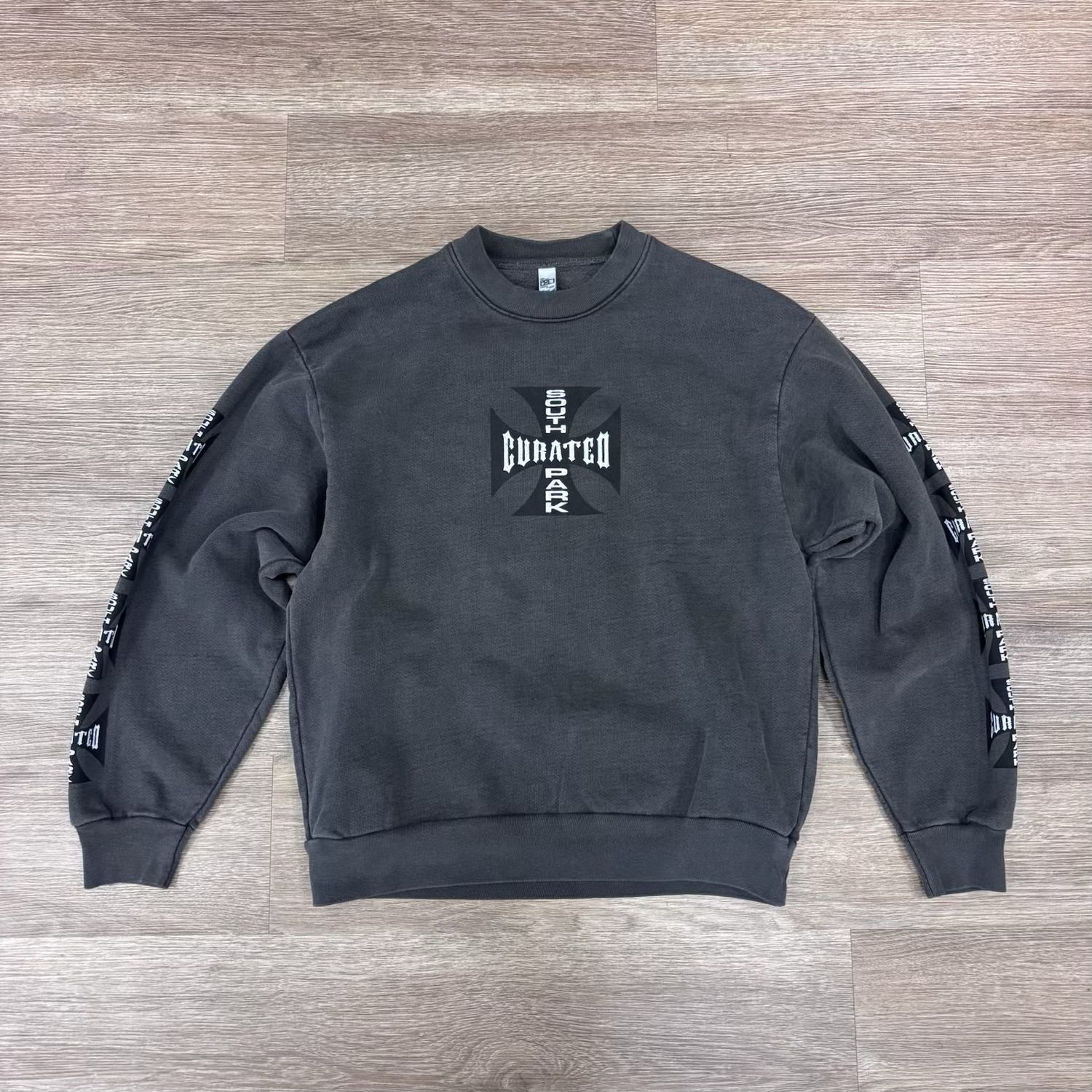 NEW CURATED WC CHOPPERS CREWNECK WASHED BLACK