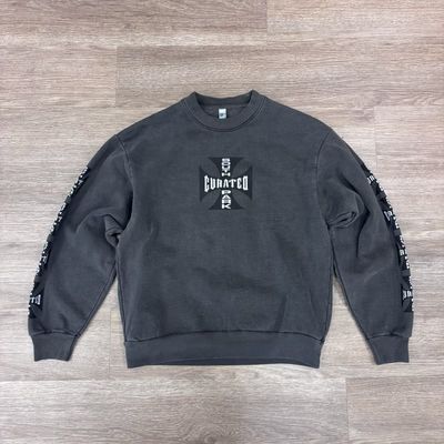 NEW CURATED WC CHOPPERS CREWNECK WASHED BLACK