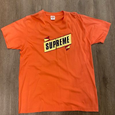 PO SUPREME EMBLEM T SHIRT PEACH SIZE XL