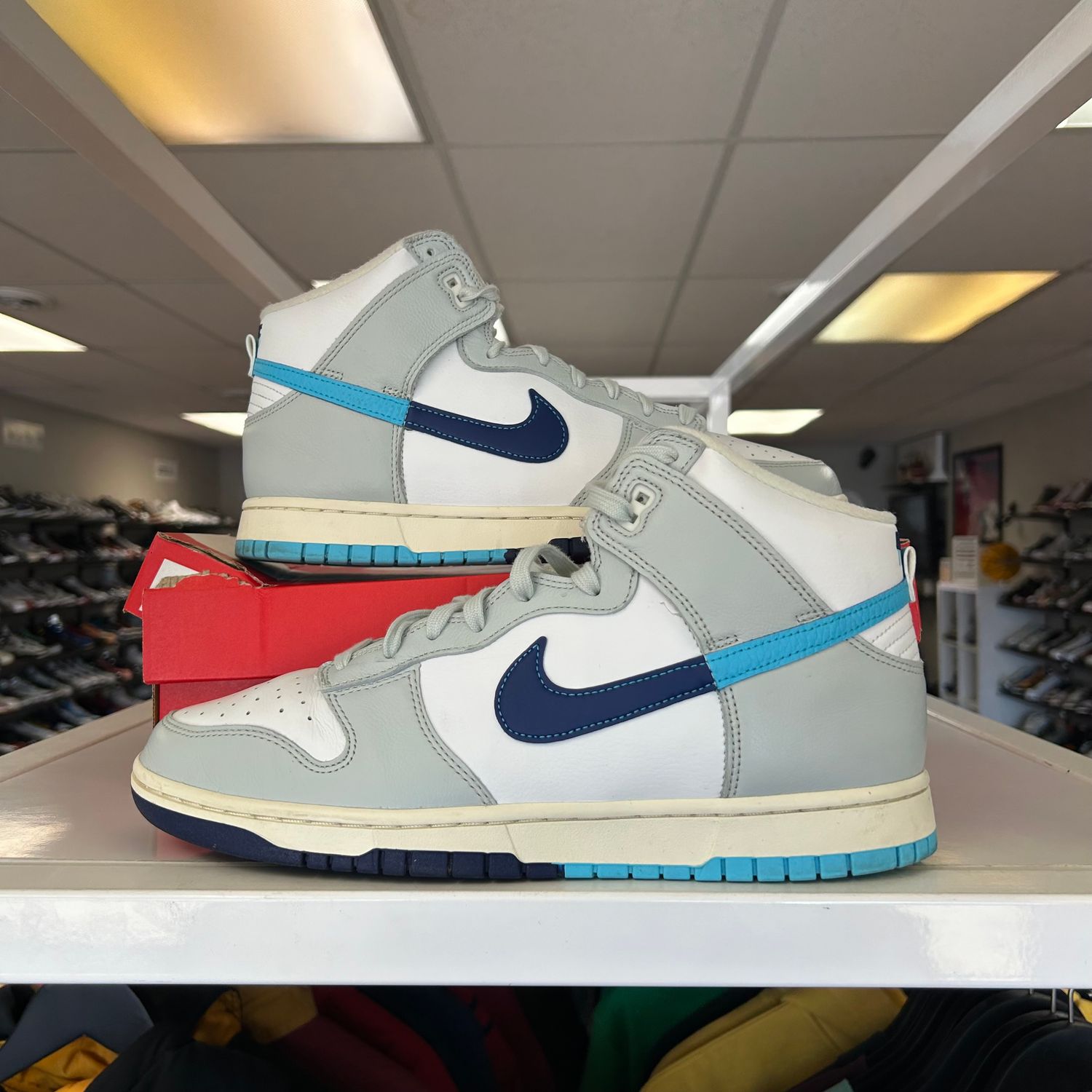 PO NIKE DUNK HIGH RETRO SE SPLIT BALTIC BLUE SIZE 11.5