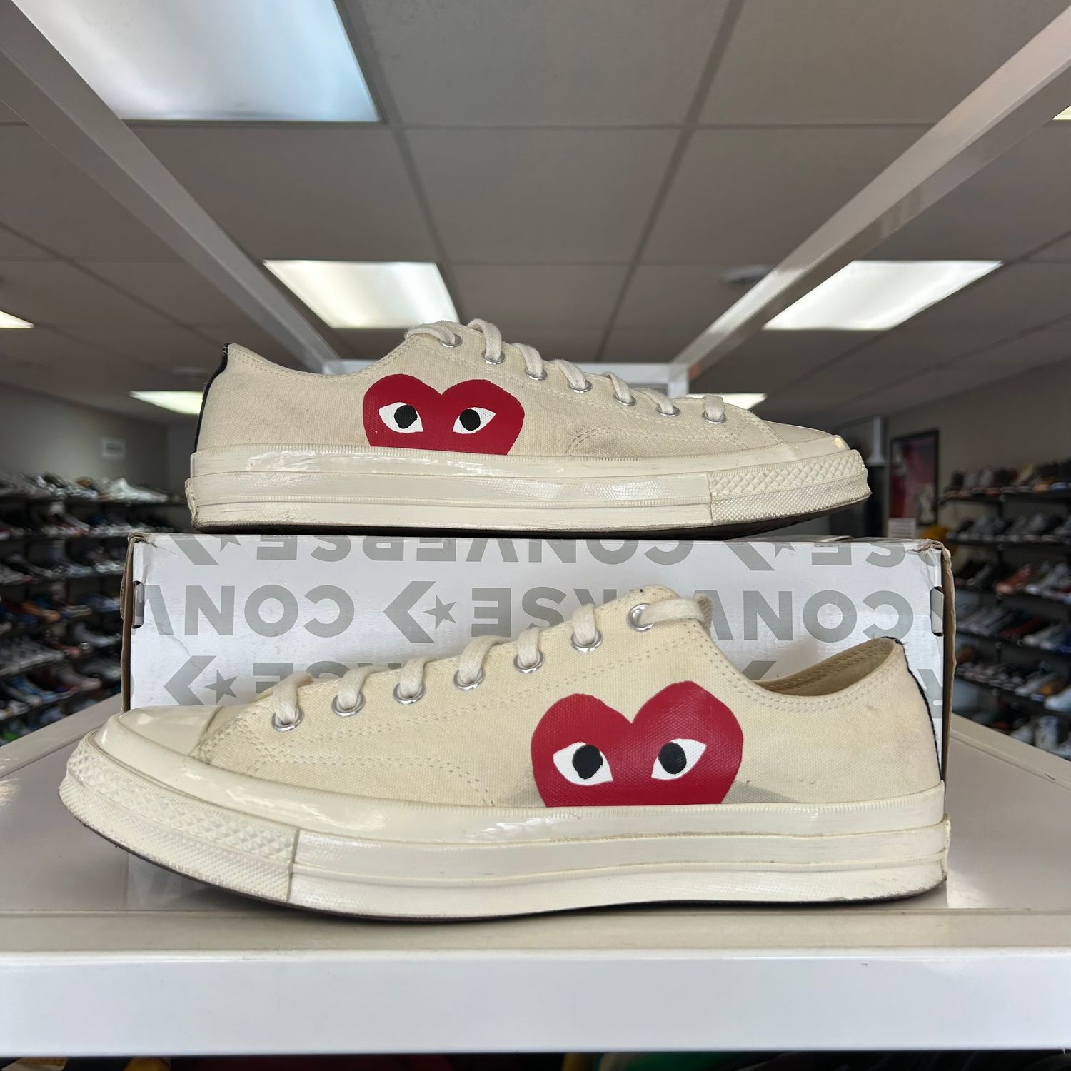 PO CONVERSE CHUCK TAYLOR ALL STAR 70 OX COMME DES GARCONS PLAY WHITE SIZE 12