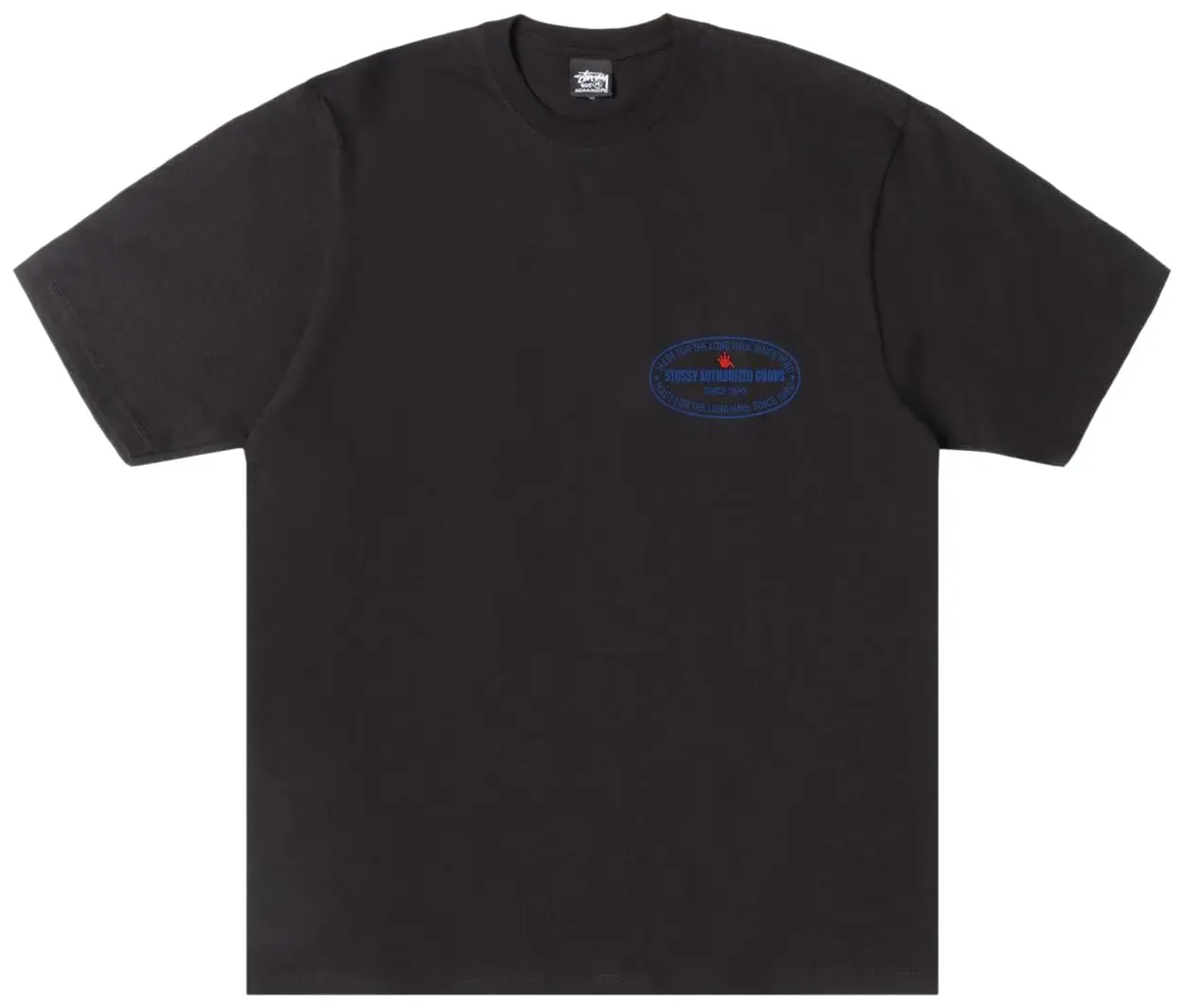 NEW STUSSY AUTHORIZED GOODS TEE BLACK