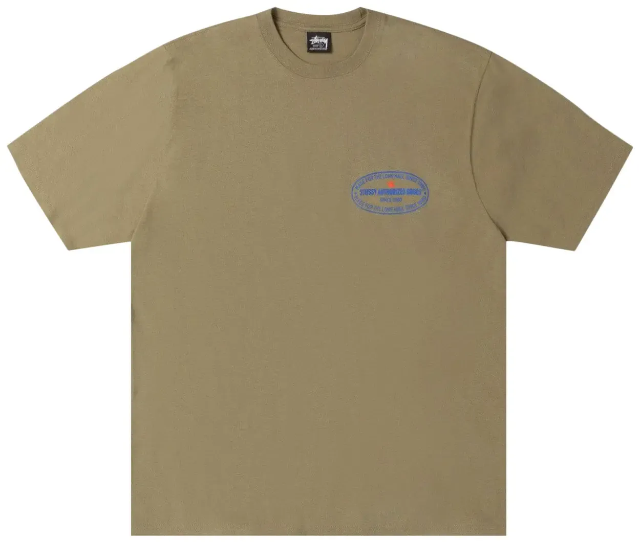 NEW STUSSY AUTHORIZED GOODS TEE ARMY