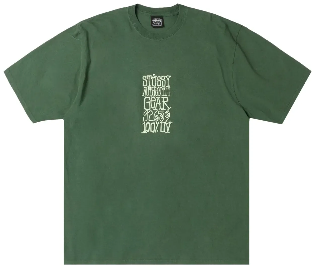 NEW STUSSY AUTHENTIC GEAR PIG. DYED TEE PINE