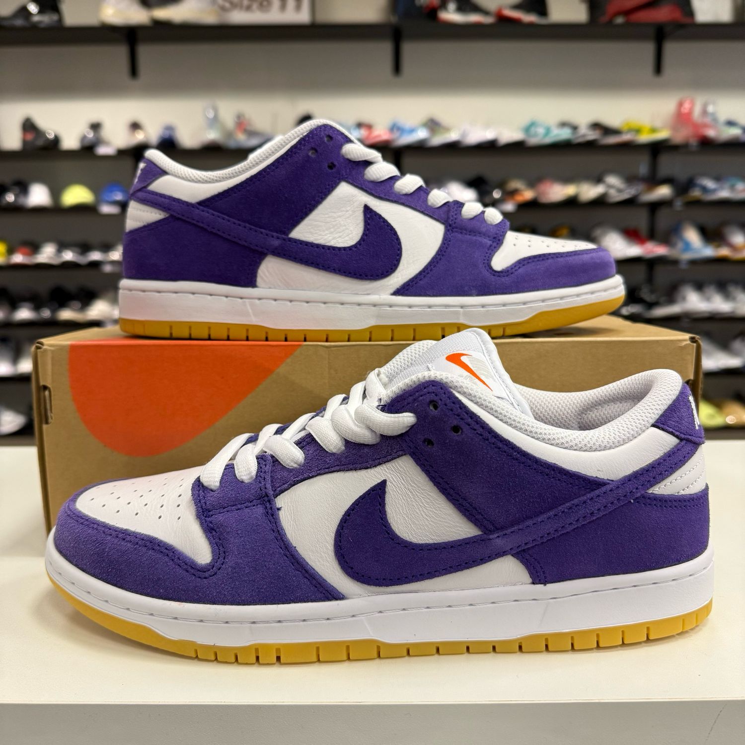 NEW NIKE SB DUNK PRO ISO ORANGE LABEL COURT PURPLE