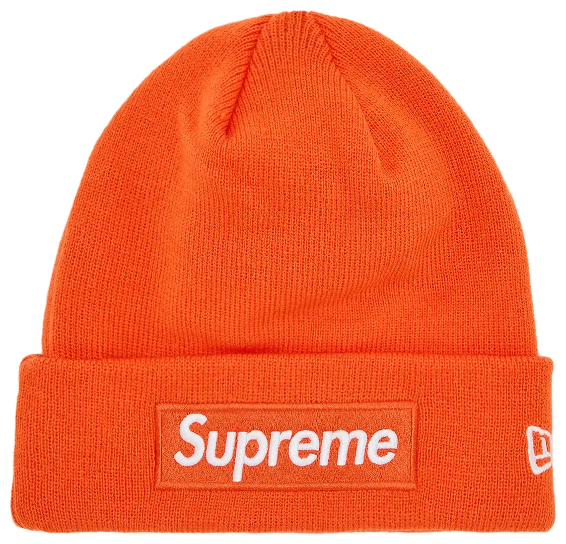 NEW SUPREME NEW ERA BOX LOGO BEANIE (FW24) ORANGE