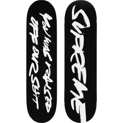NEW SUPREME BLACK FUTURA SKATEBOARD DECK