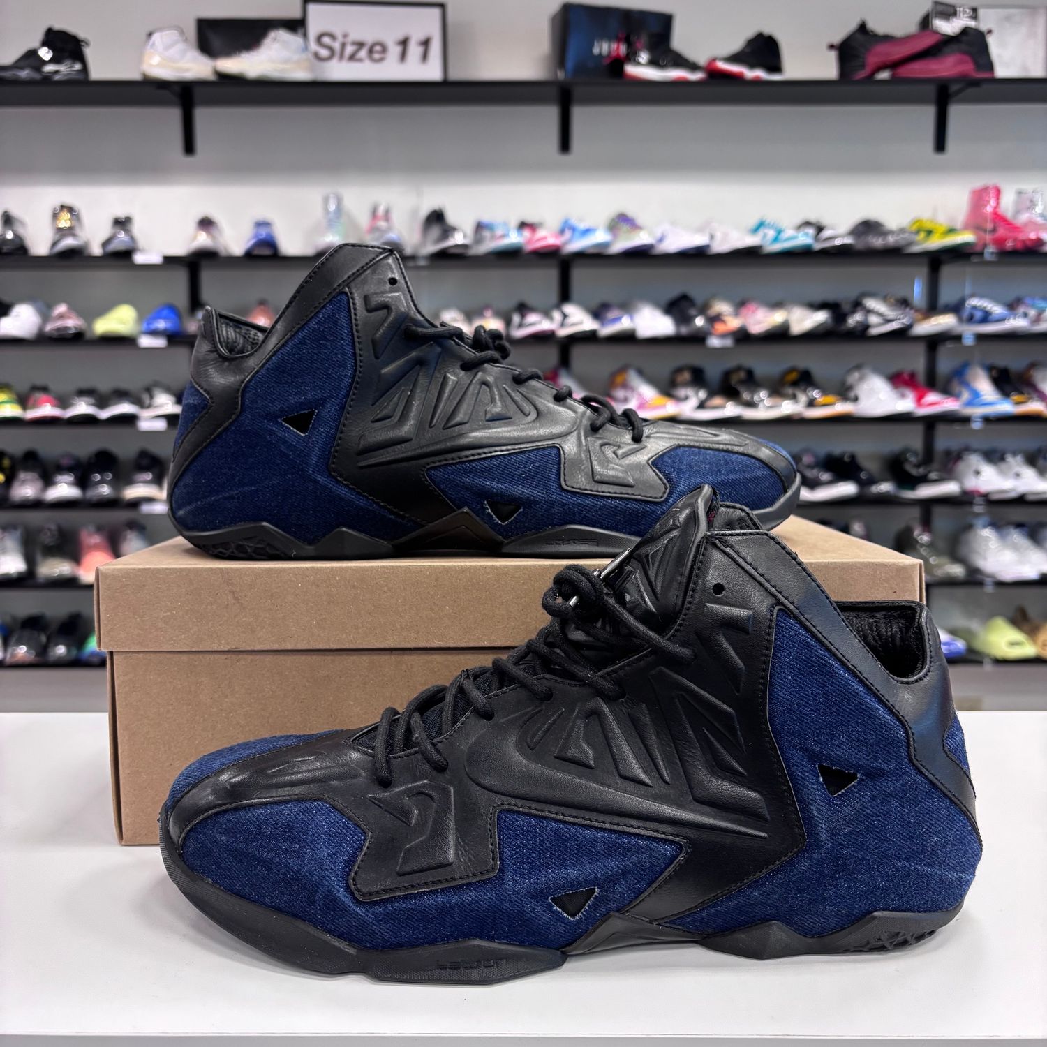 PO NB DB LEBRON 11 DENIM SIZE 12