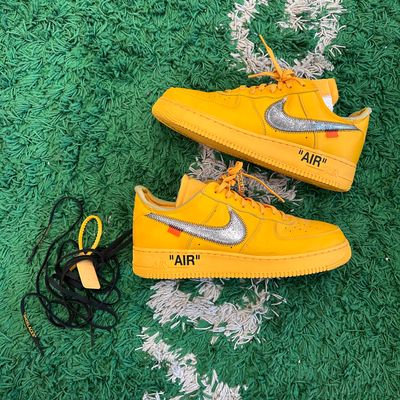 PO NIKE AIR FORCE 1 LOW OFF-WHITE ICA UNIVERSITY GOLD (Sx) SIZE 12