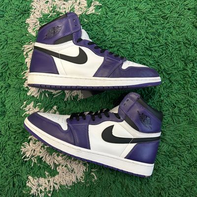 PONB AIR JORDAN 1 RETRO HIGH COURT PURPLE WHITE SIZE 13