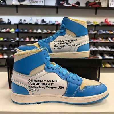 PO BC AIR JORDAN 1 OFF WHITE UNIVERSITY BLUE (Sx) SIZE 11