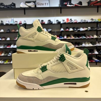 PO2 AIR JORDAN 4 RETRO SB PINE GREEN SIZE 11