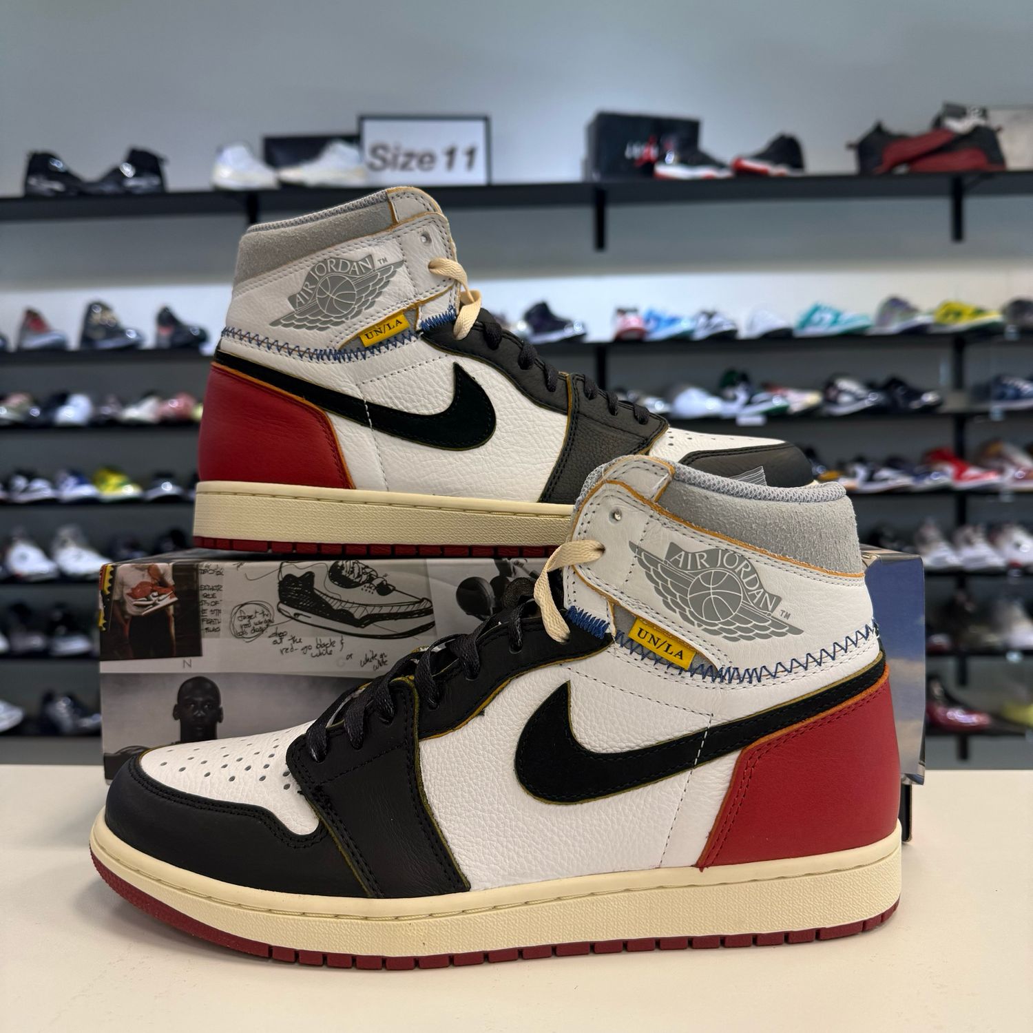 NEW AIR JORDAN 1 RETRO HIGH UNION LOS ANGELES BLACK TOE