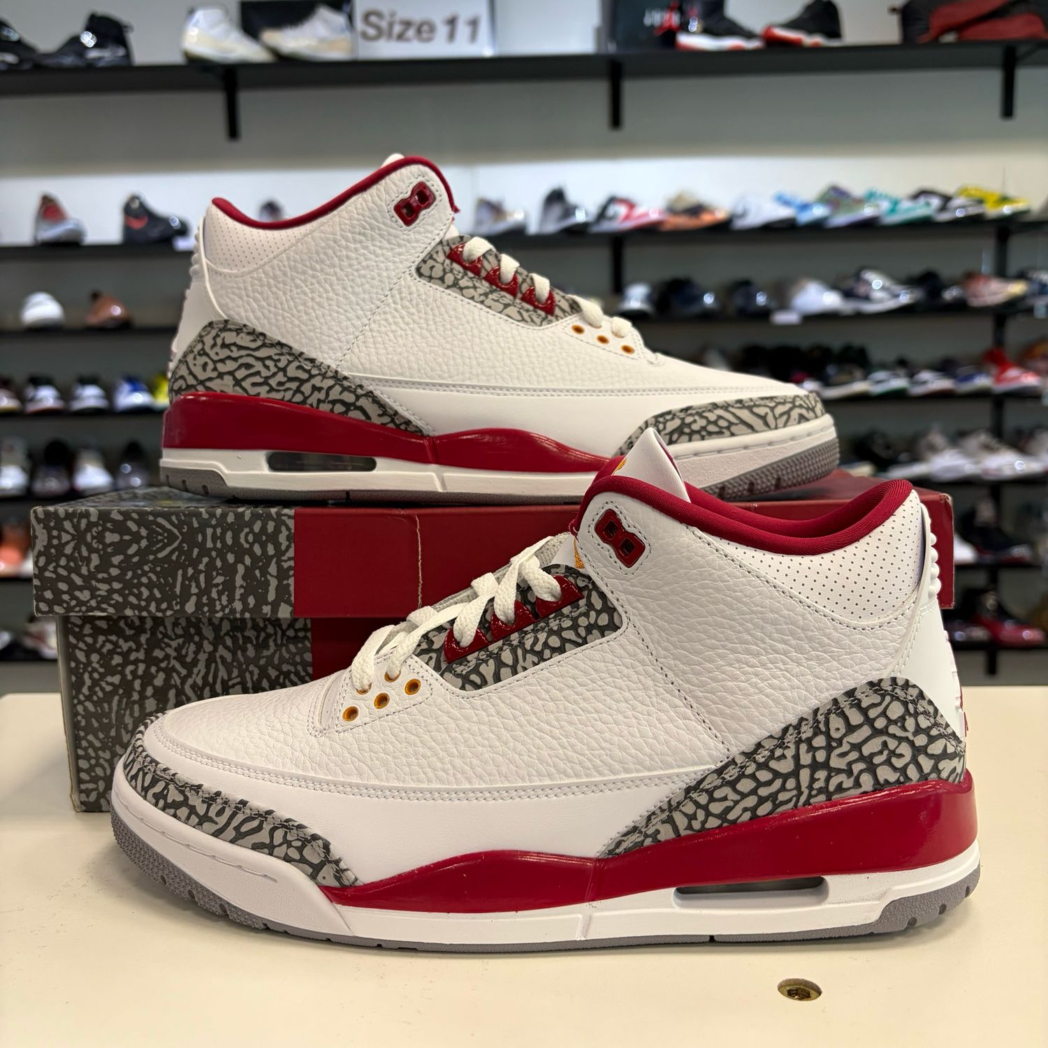 NEW AIR JORDAN 3 RETRO CARDINAL RED