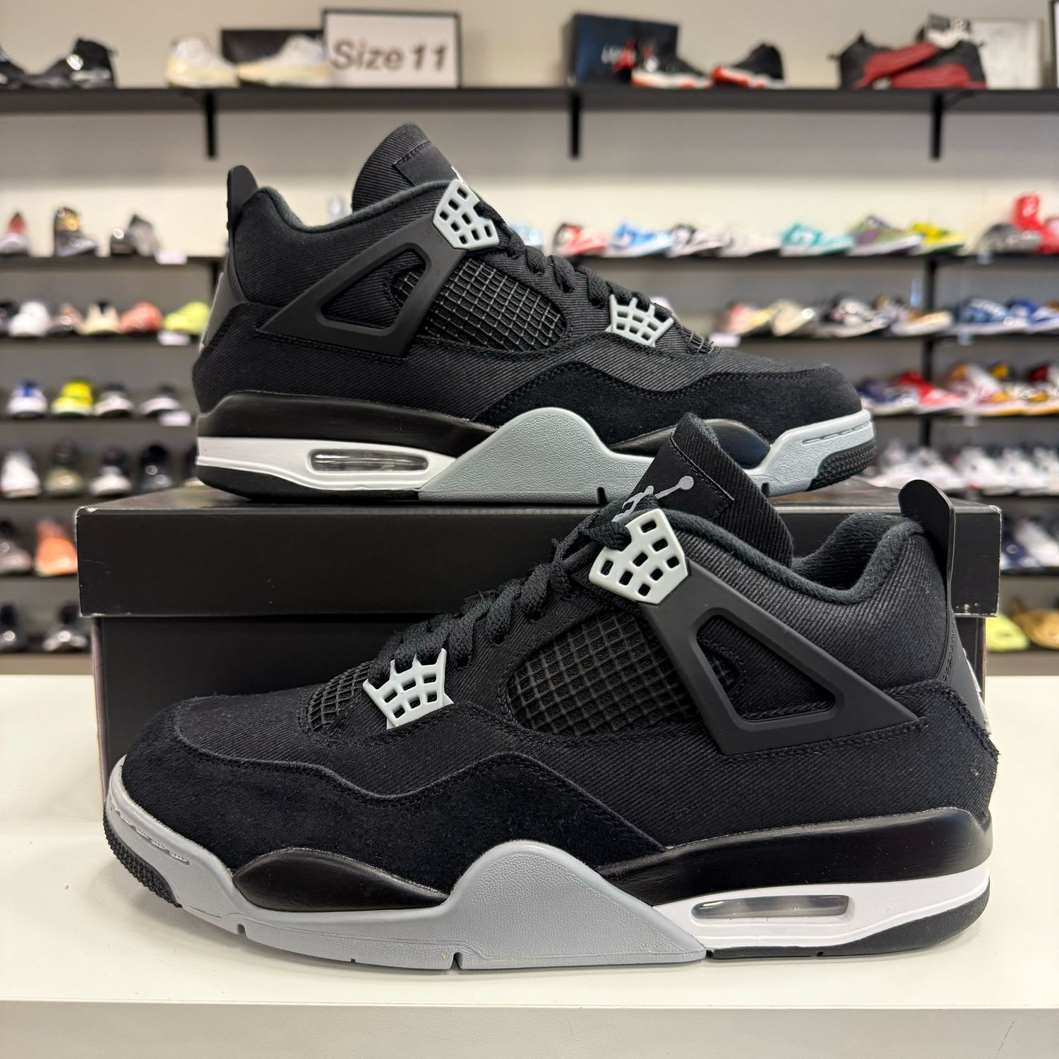 PO AIR JORDAN 4 BLACK CANVAS SIZE 10.5