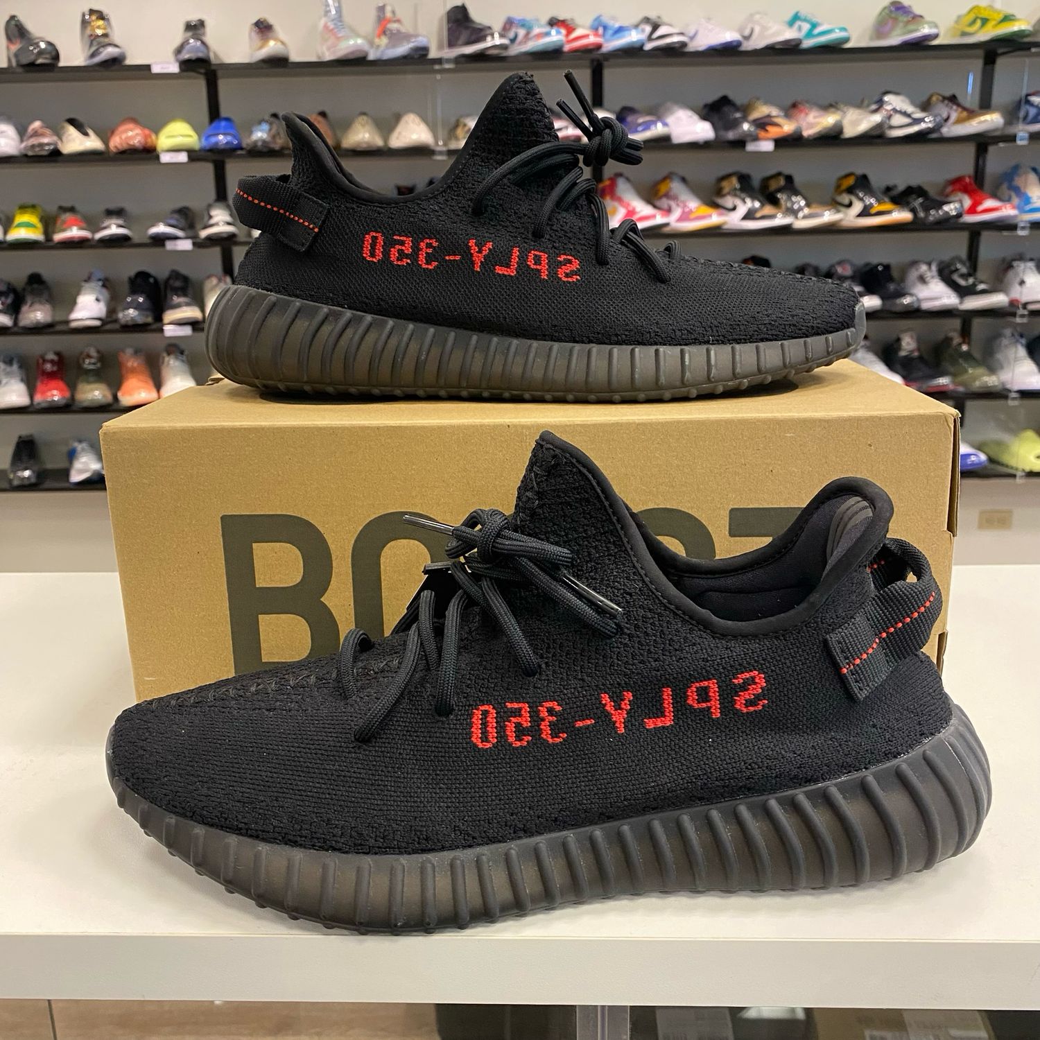 PO ADIDAS YEEZY BOOST 350 V2 BLACK RED SIZE 11