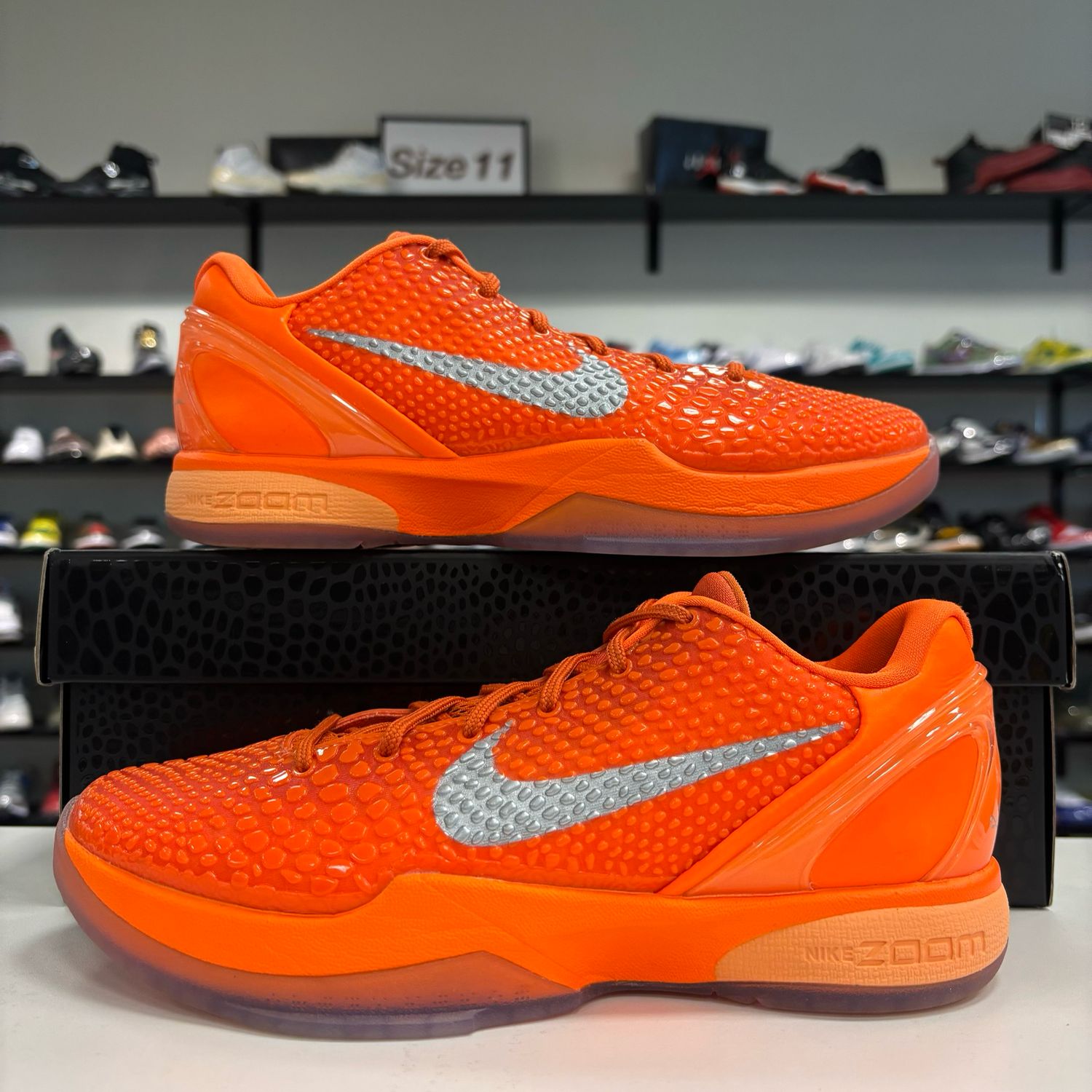 PO NIKE KOBE 6 PROTRO TOTAL ORANGE SIZE 7.5
