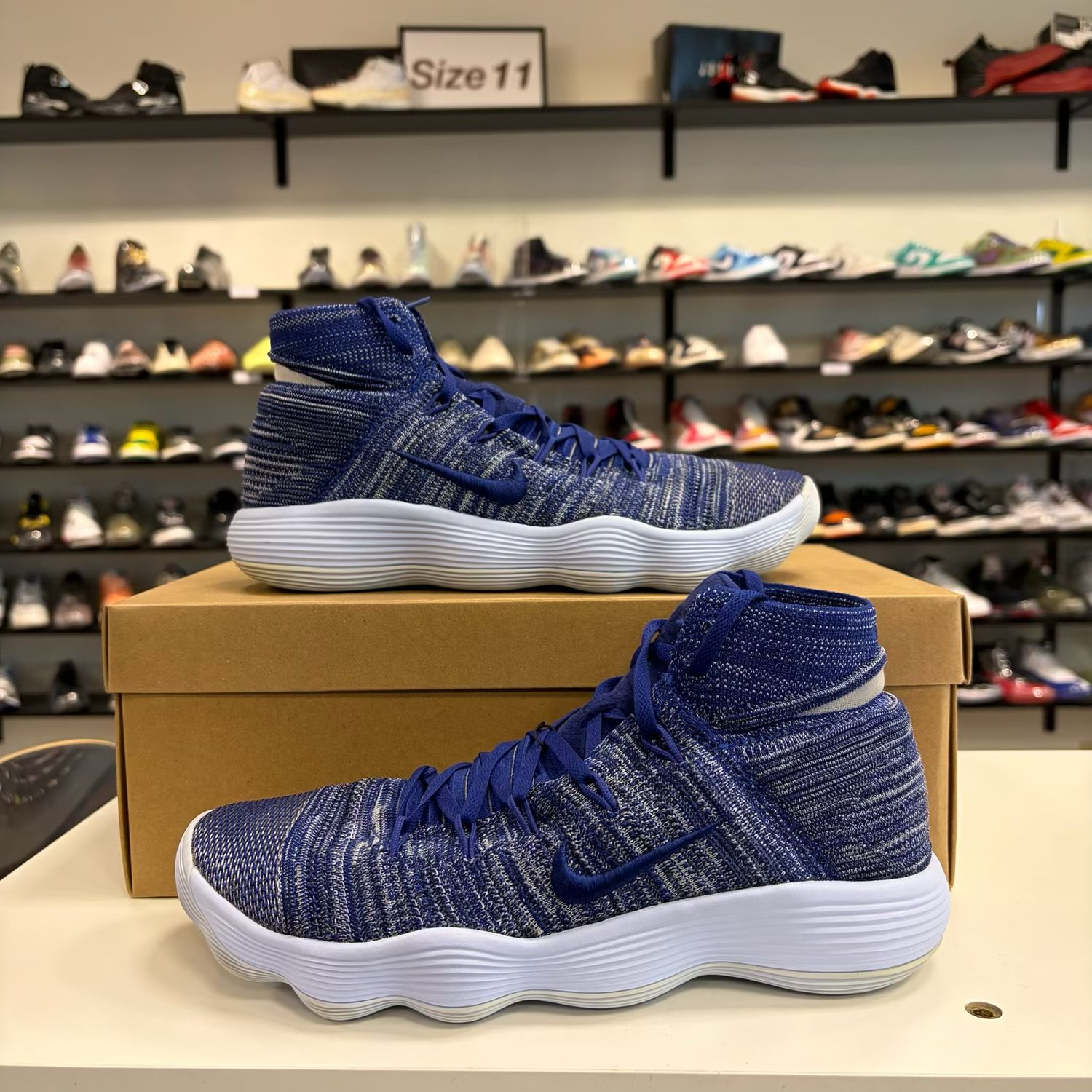 PO NB NIKE HYPERDUNK 2017 FLYKNIT COLLEGE NAVY SIZE 9