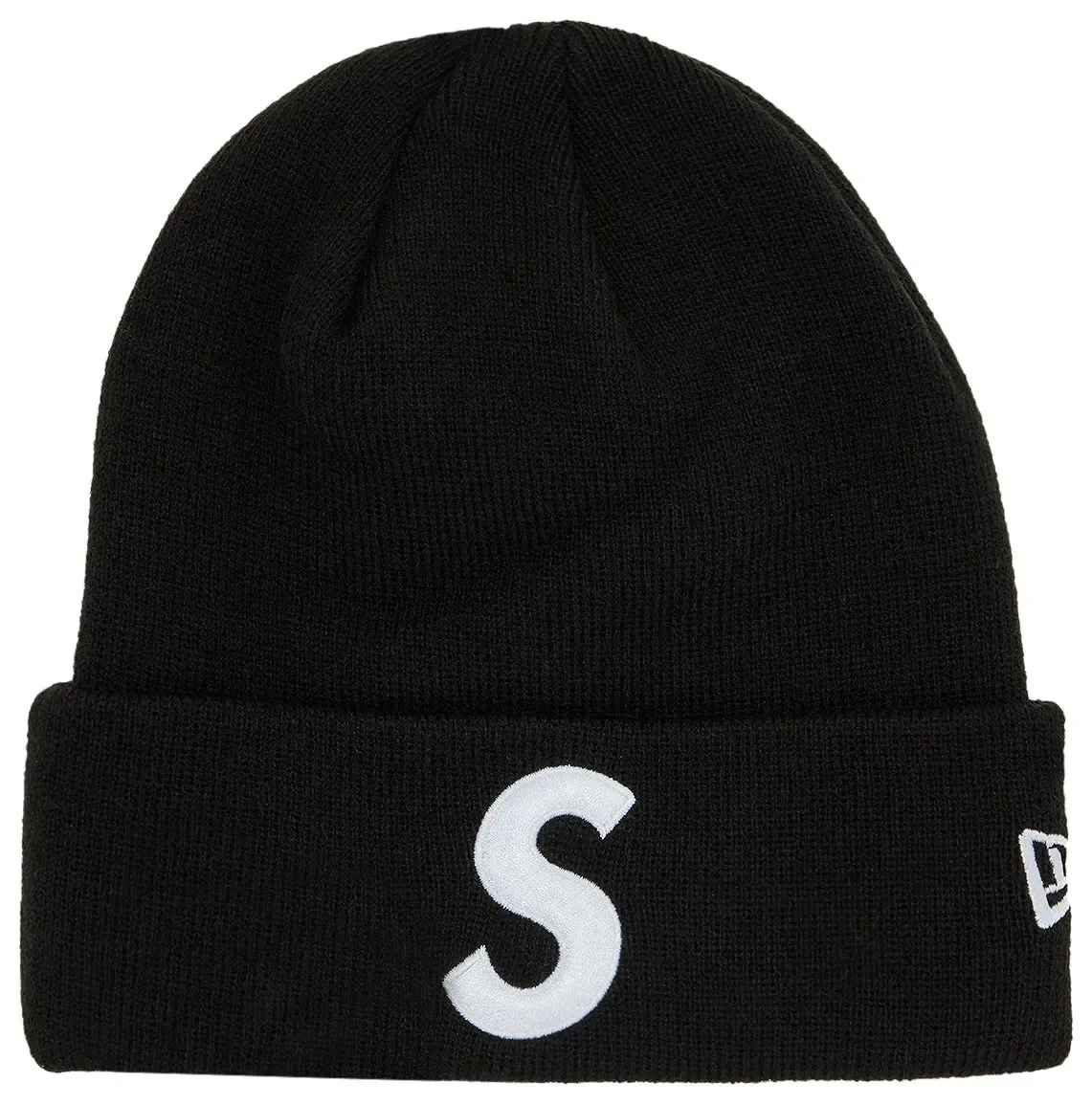 NEW SUPREME NEW ERA S LOGO BEANIE (FW23) BLACK