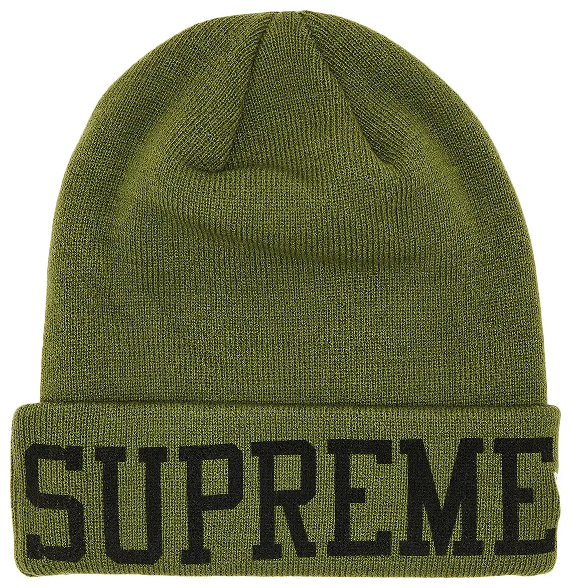 NEW SUPREME NEW ERA VARSITY PRINTED BEANIE (FW23) OLIVE