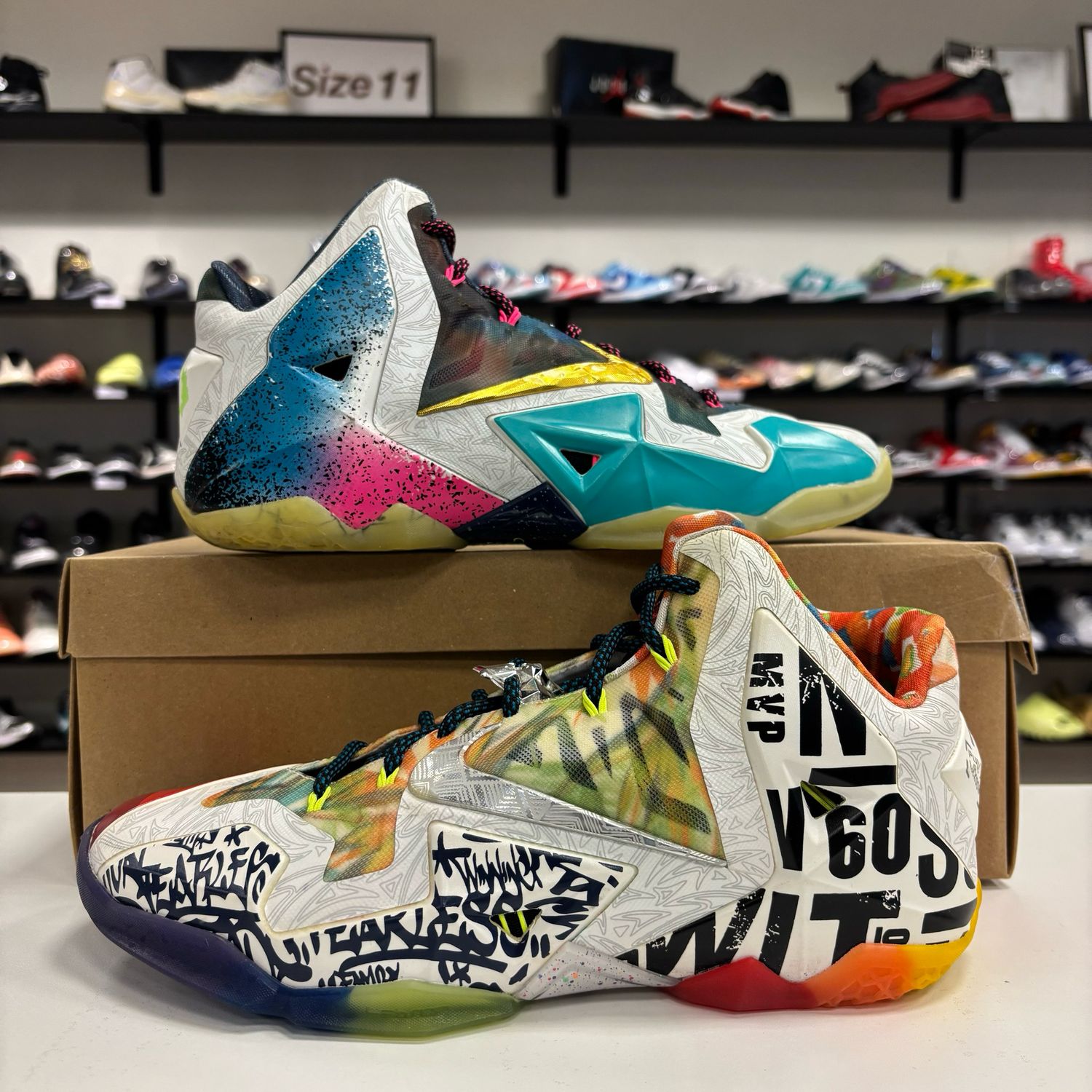 PO NB NIKE LEBRON 11 WHAT THE SIZE 9.5