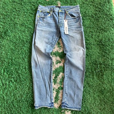 PO PURPLE JEANS MEDIUM LIGHT WASH SLIME STITCHING SIZE 38