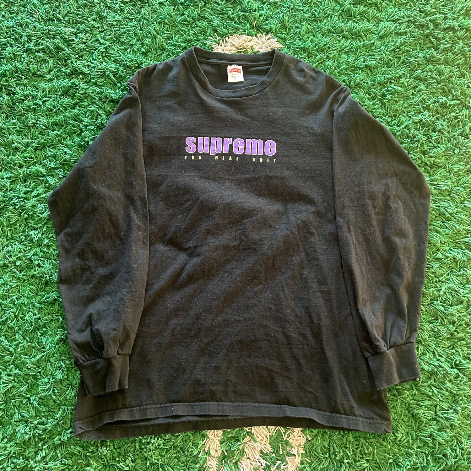 PO SUPREME THE REAL SHIT L/S TEE BLACK SIZE L