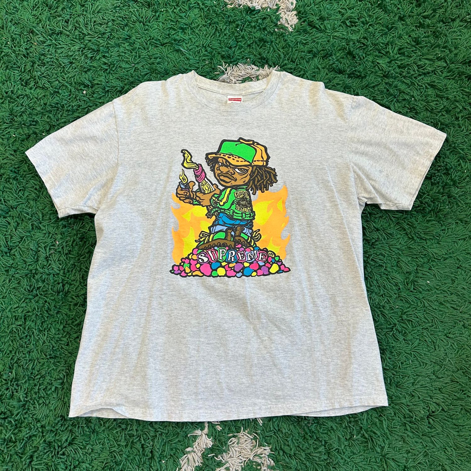 PO SUPREME MOLOTOV TEE LIGHT GREY SIZE L