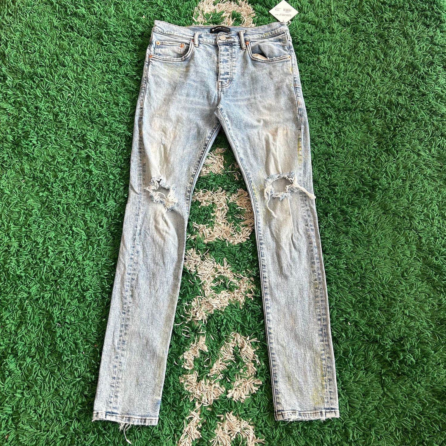 PO PURPLE JEANS LIGHT WASH HIGHLIGHTER SIZE 30