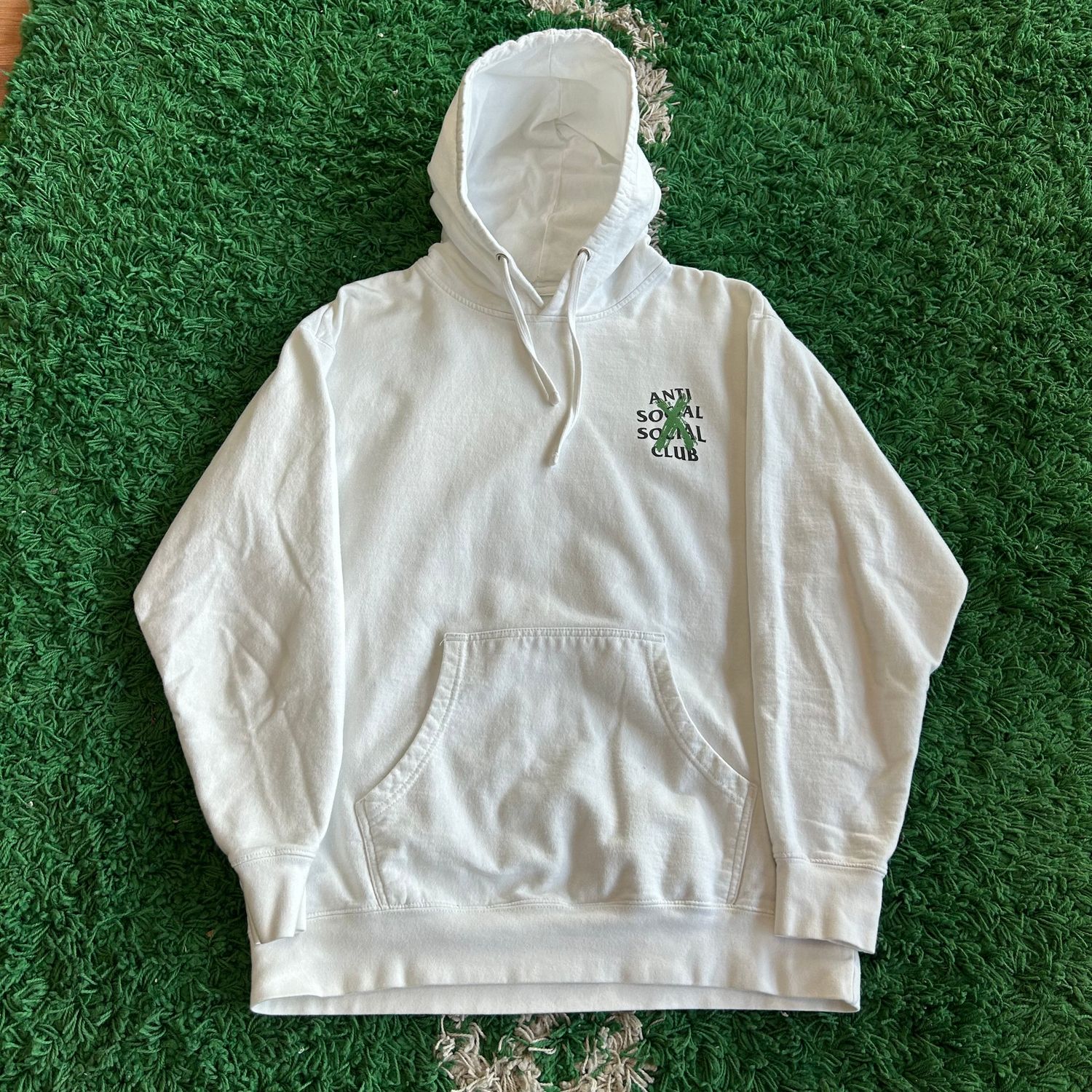 PO ANTI SOCIAL SOCIAL CLUB CANCELLED REMIX HOODIE WHITE SIZE XL