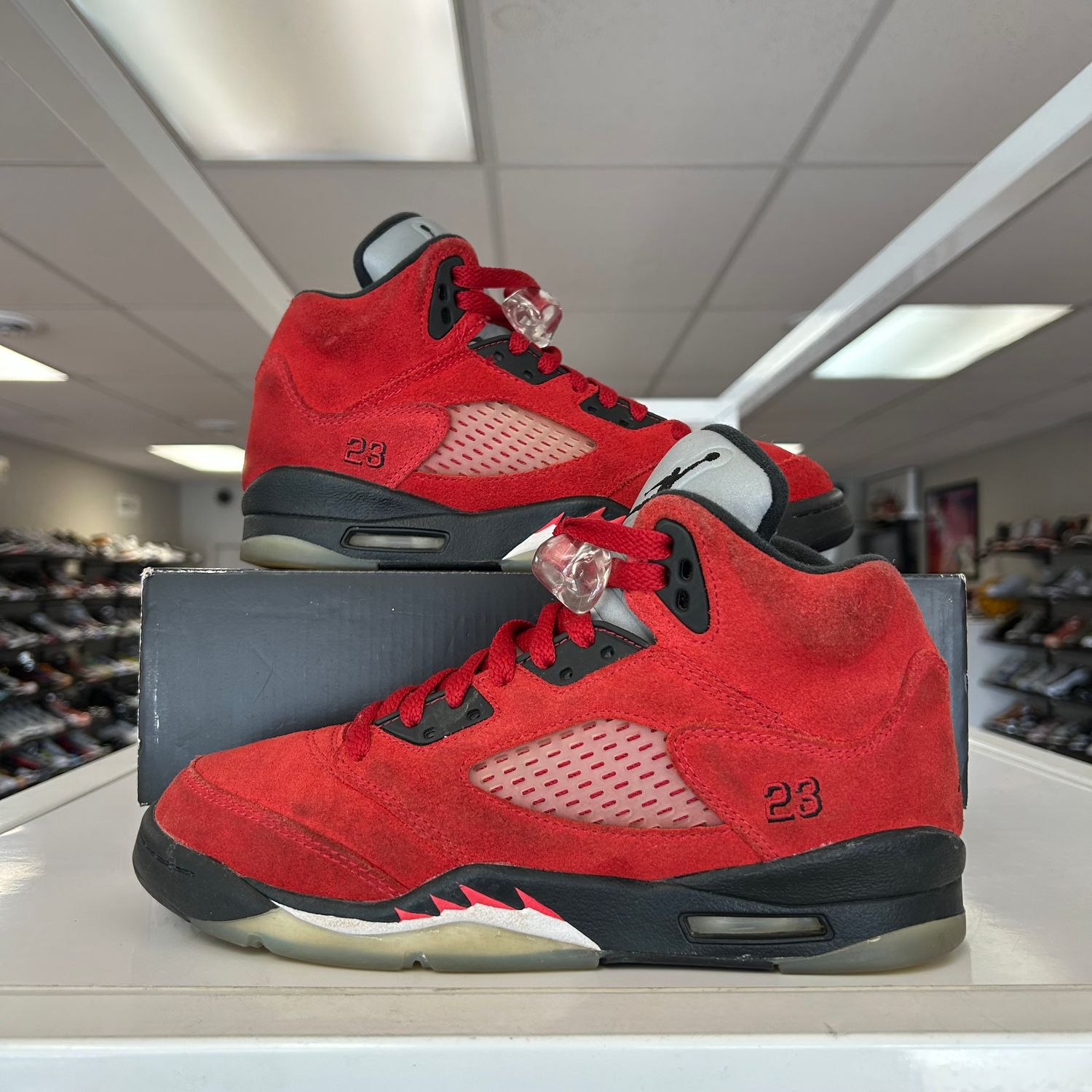 PO AIR JORDAN 5 RETRO RAGING BULL RED (2021) (GS) EB SIZE 6Y