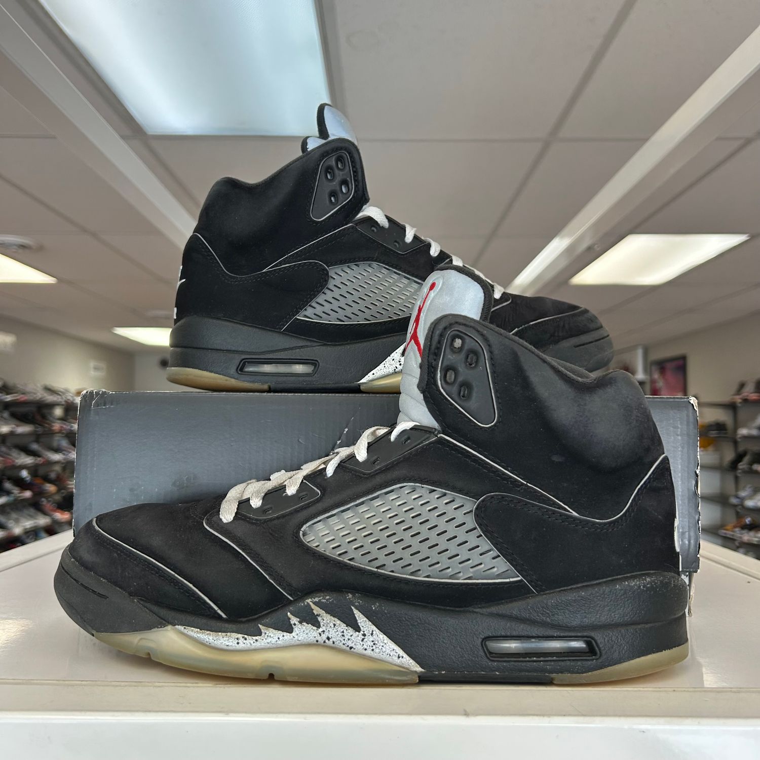 PO2 AIR JORDAN 5 BLACK METALLIC REIMAGINED EB SIZE 10
