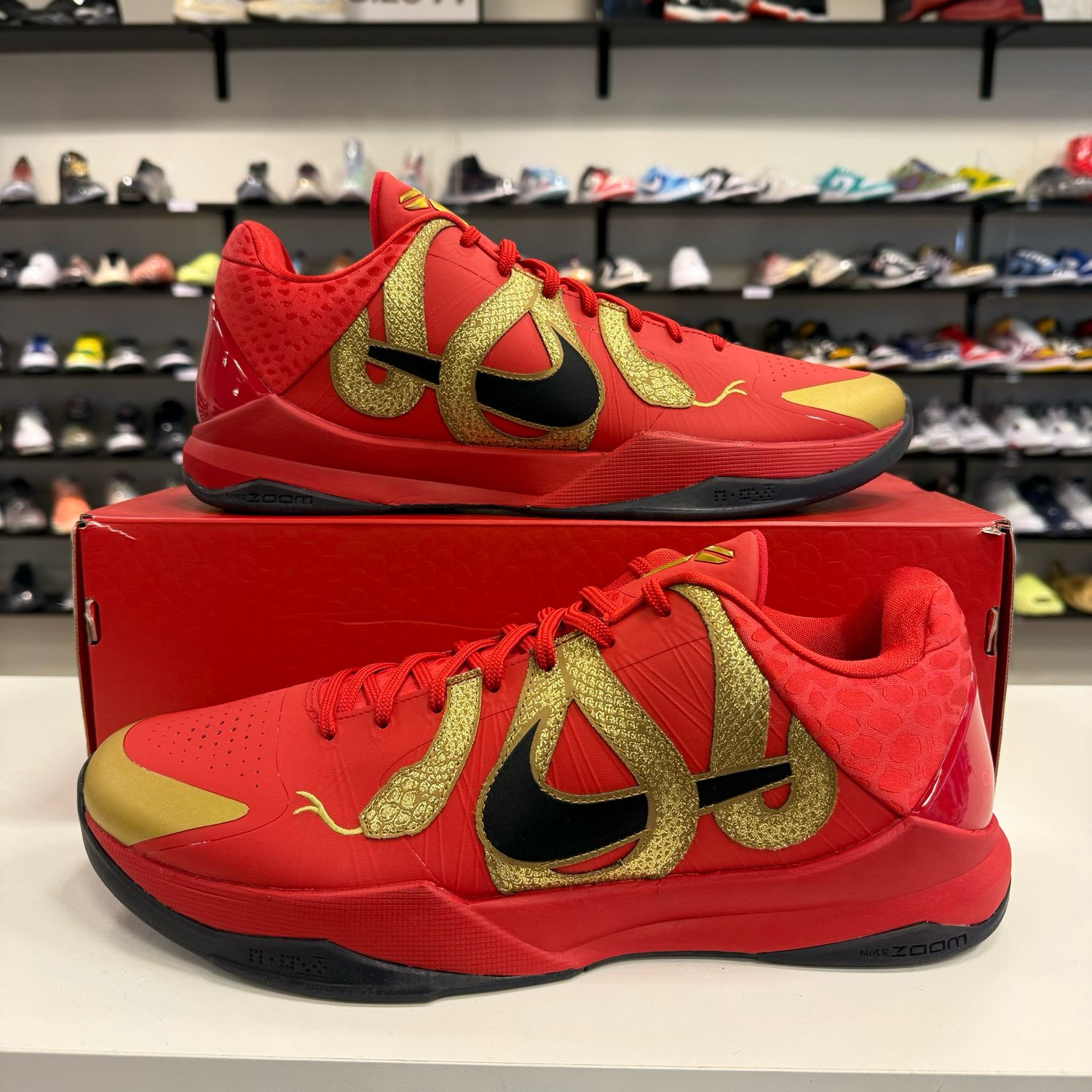 NEW NIKE KOBE 5 PROTRO YEAR OF THE MAMBA UNIVERSITY RED