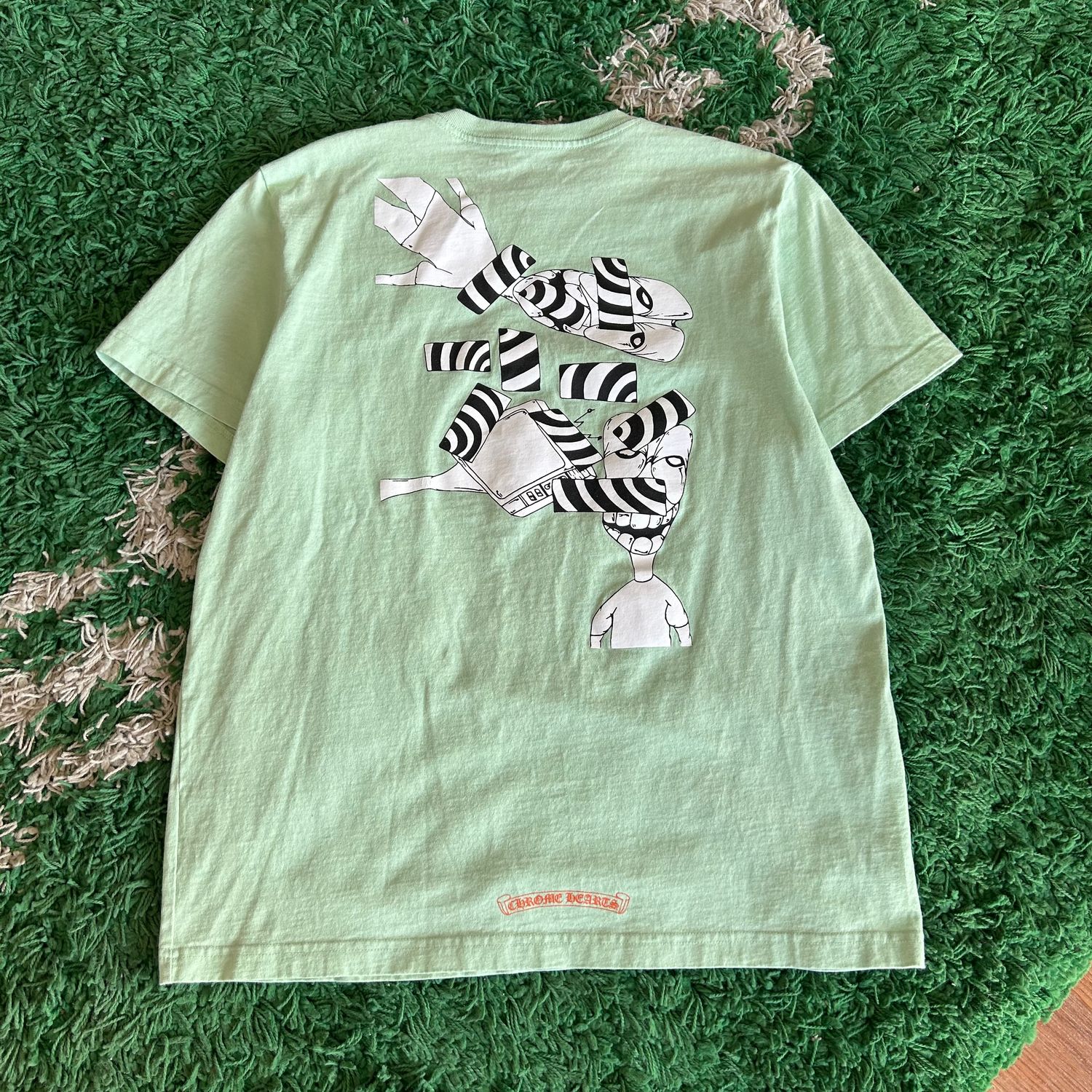 PO CHROME HEARTS MATTY BOY LUST TEE GREEN SIZE L