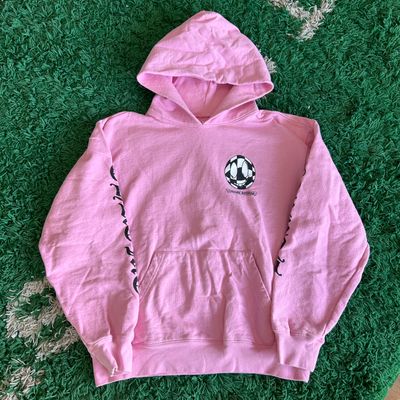 PO CHROME HEARTS MATTY BOY VANITY FAIR HOODIE PINK SIZE L