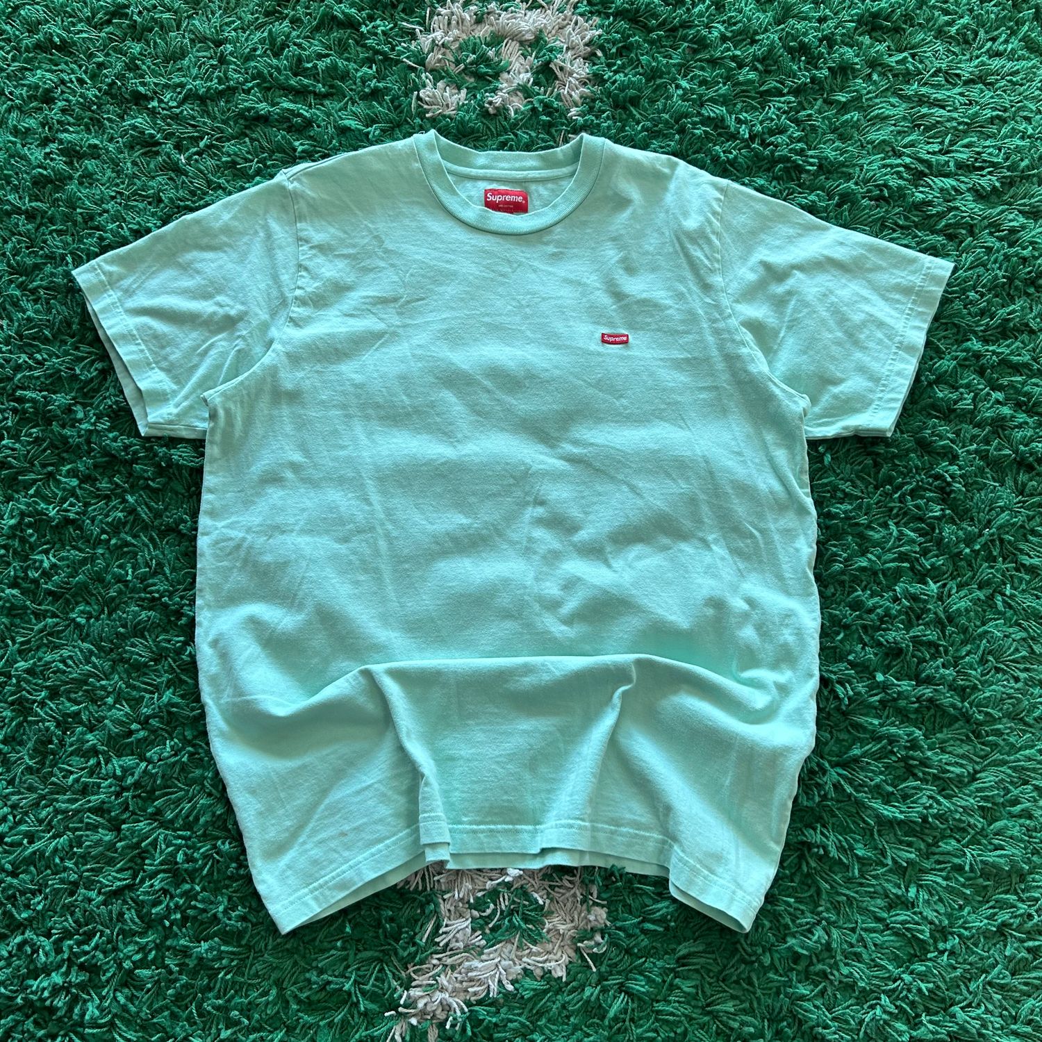 PO SUPREME SMALL BOX LOGO TEE PALE MINT SIZE L