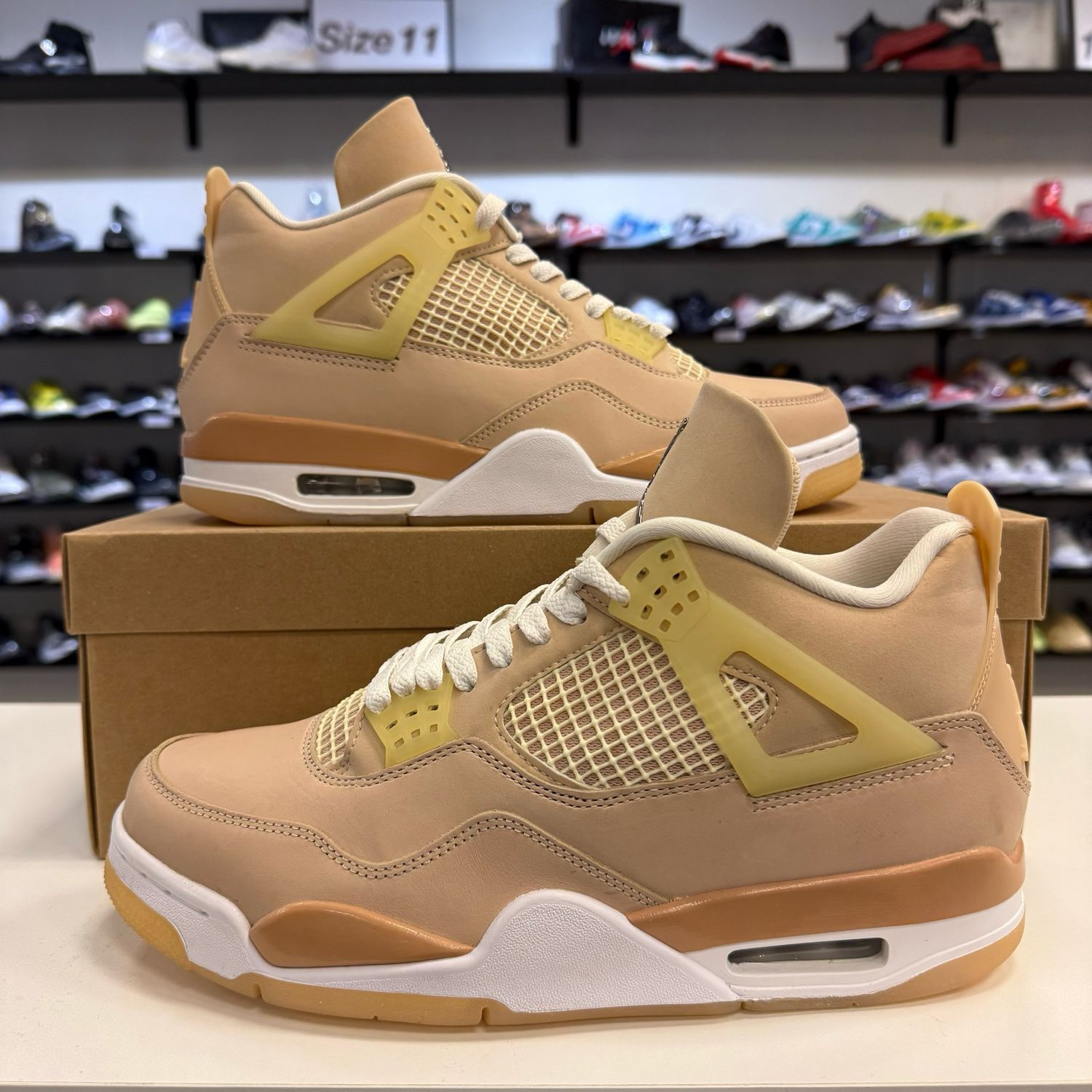 PO2 NB AIR JORDAN 4 SHIMMER (WOMENS) SIZE 11W / 9.5M