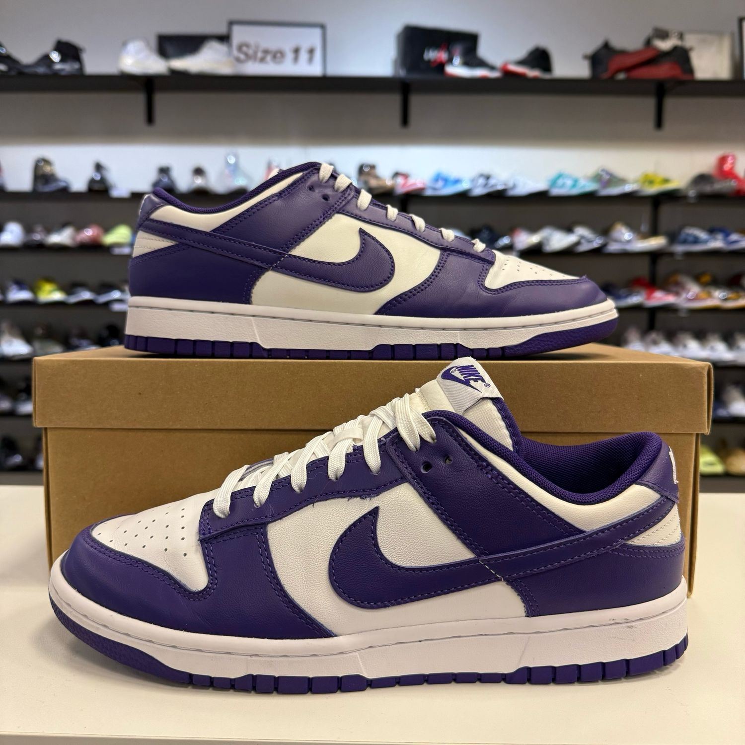 PO NB NIKE DUNK LOW CHAMPIONSHIP COURT PURPLE SIZE 10