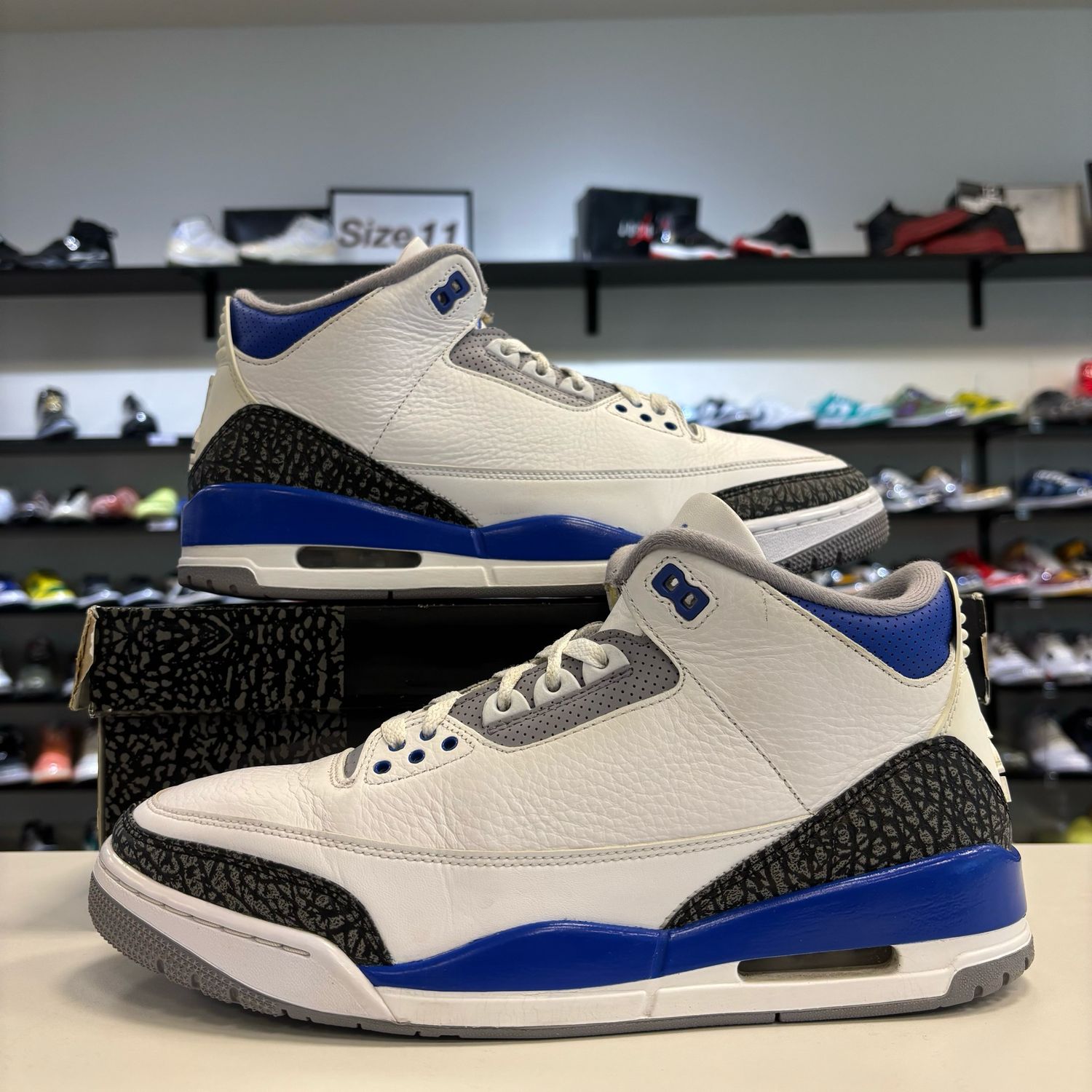 PO3 AIR JORDAN 3 RACER BLUE SIZE 12